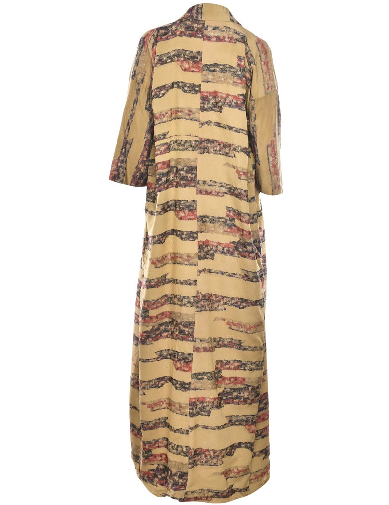 Abstract Print Full Length Kimono - L