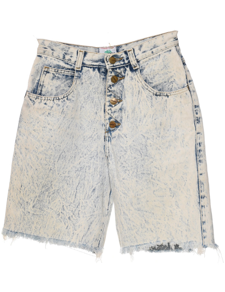 Acid Wash Cut-off Denim Shorts - W25 L8