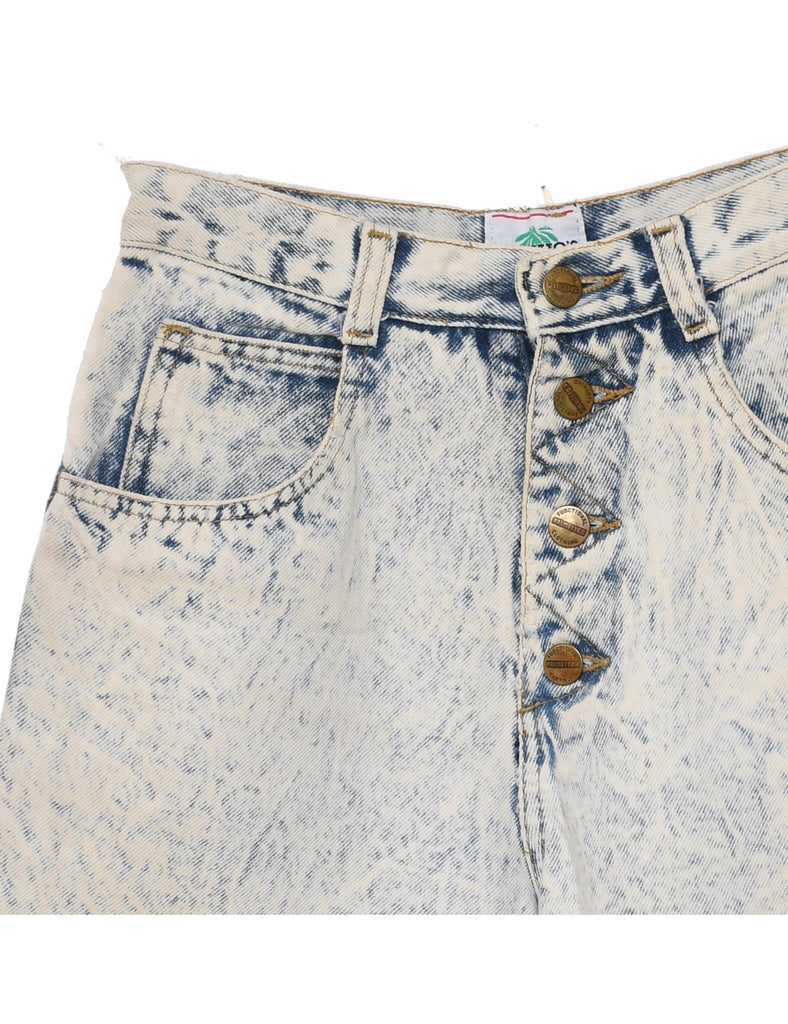 Acid Wash Cut-off Denim Shorts - W25 L8