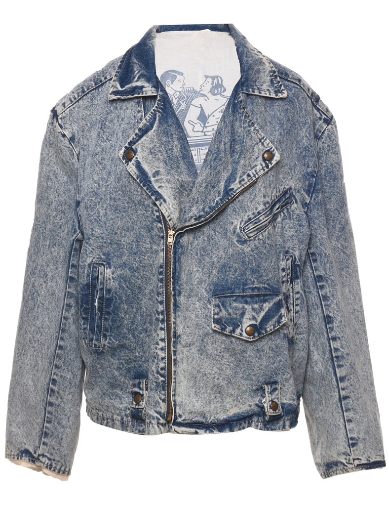 Acid Wash Denim Jacket - XL