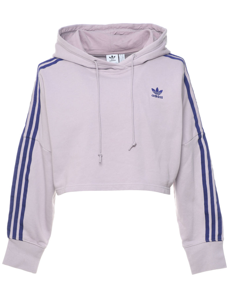 Adidas Lilac & Purple Cropped Sweatshirt - XS