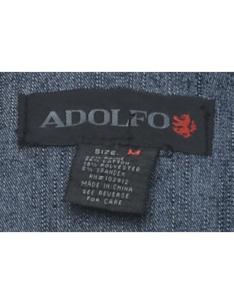 Adolfo Tailored Indigo Denim Jacket - M