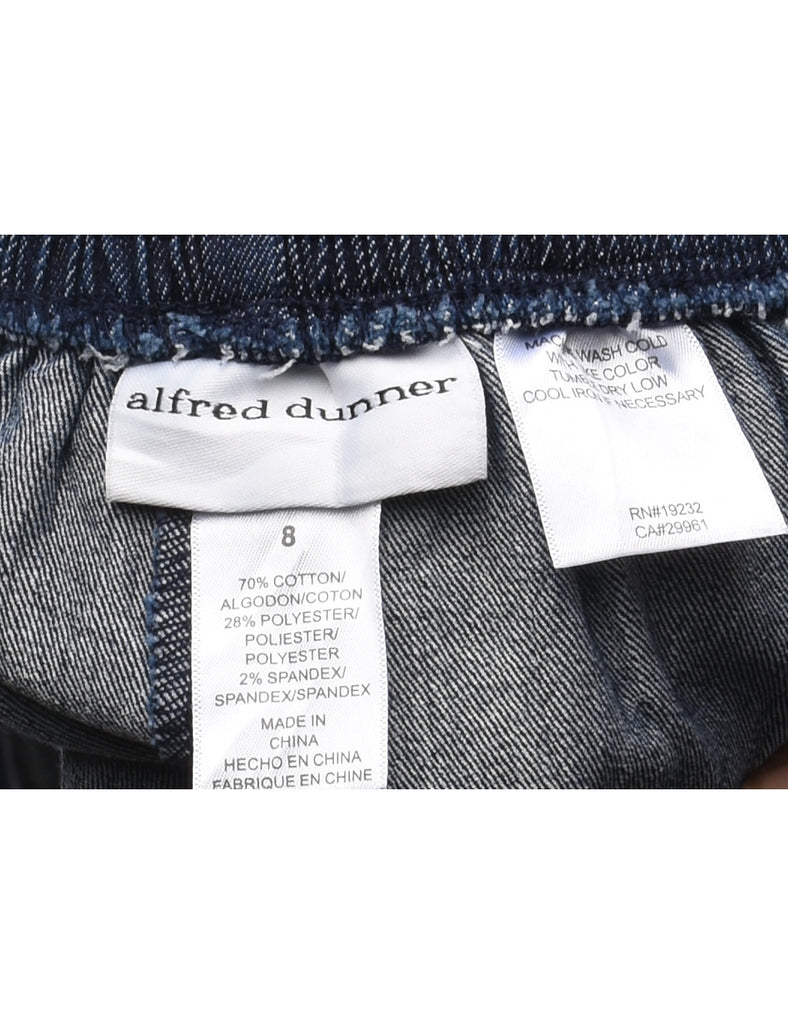 Alfred Dunner High Waist Dark Wash Denim Trousers - W30 L27