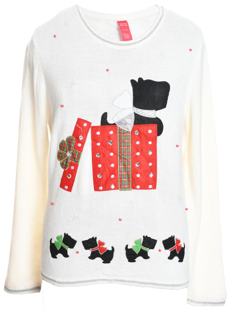 Animal Design Christmas Jumper - XL