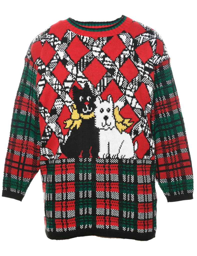 Animal Design Christmas Jumper - S