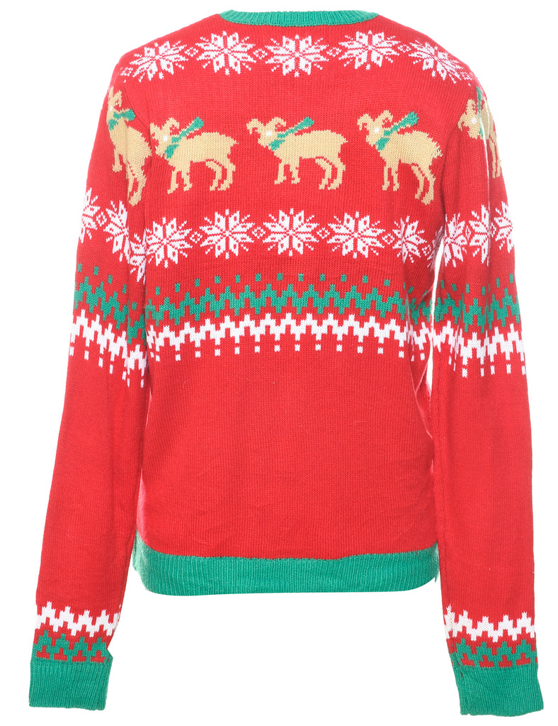 Animal Design Christmas Jumper - M