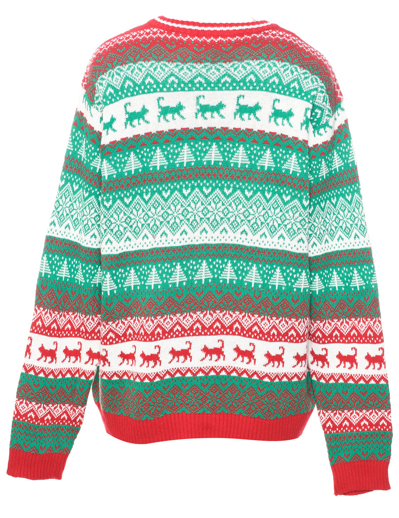 Animal Design Christmas Jumper - XL