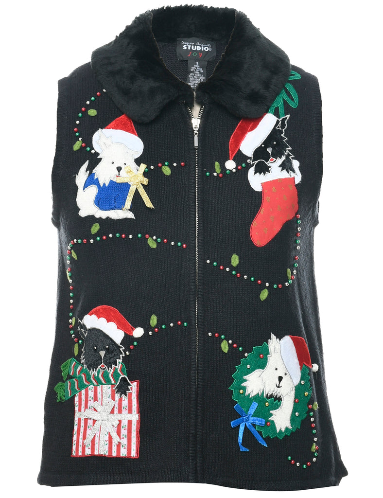 Animal Design Christmas Vest - S