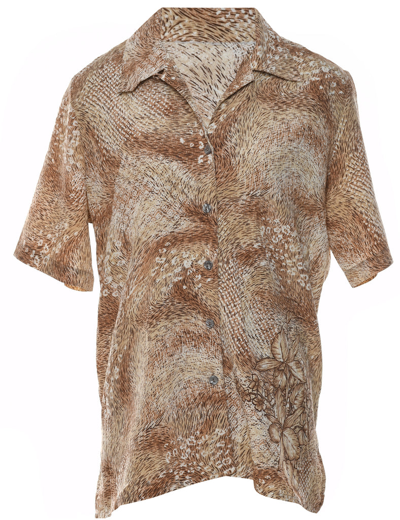 Animal Print Blouse - L