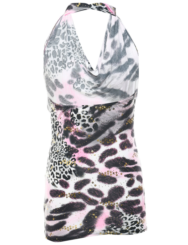 Animal Print Evening Top - S