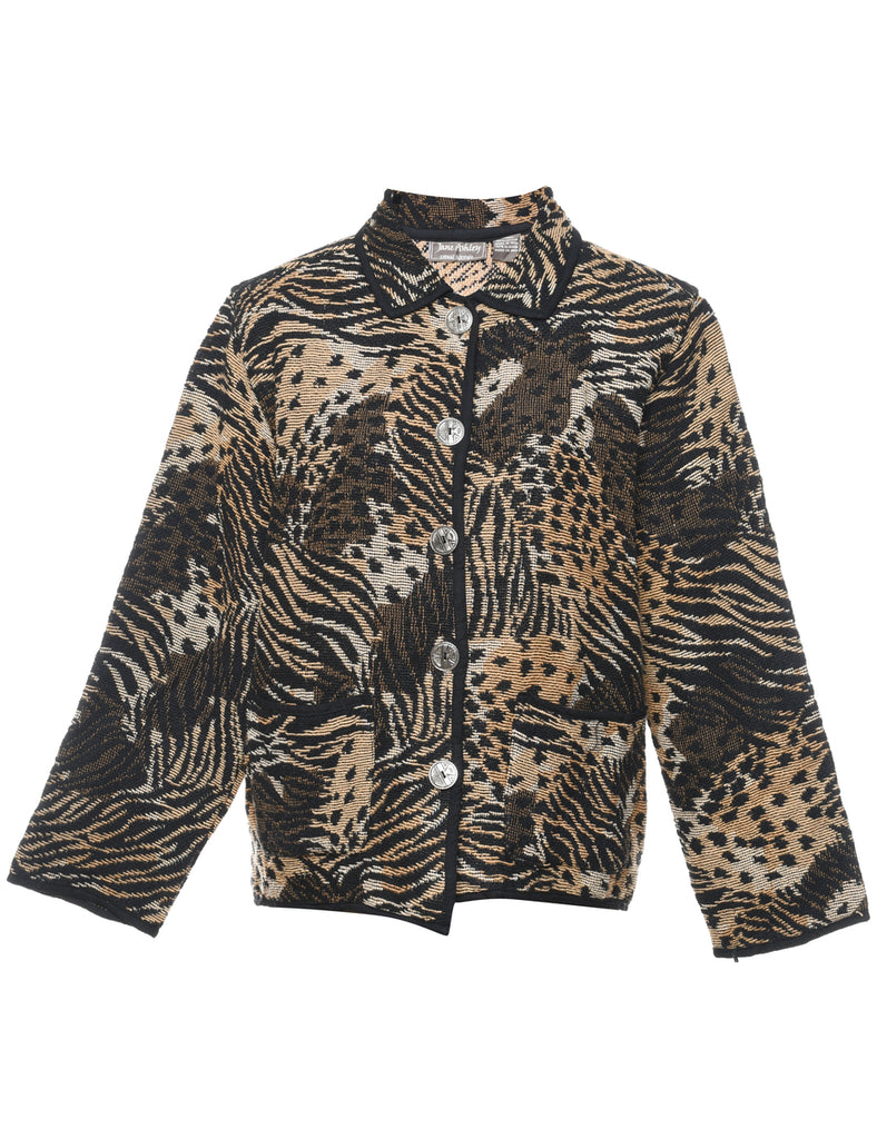 Animal Print Tapestry Jacket - M