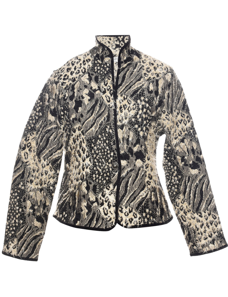 Animal Print Tapestry Jacket - L