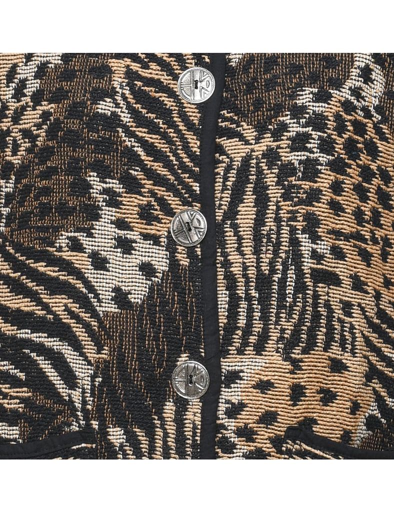 Animal Print Tapestry Jacket - M