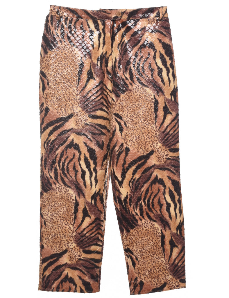 Animal Print Trousers - W34 L30