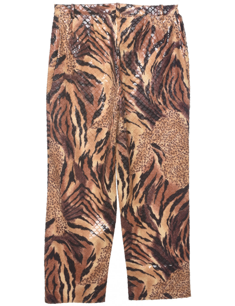 Animal Print Trousers - W34 L30