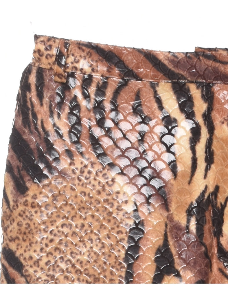 Animal Print Trousers - W34 L30