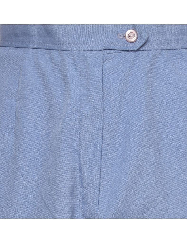 Aqua Blue Flared Leg Trousers - W28 L29