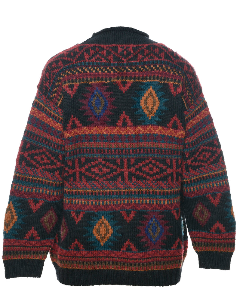 Aztec Print Jumper - M