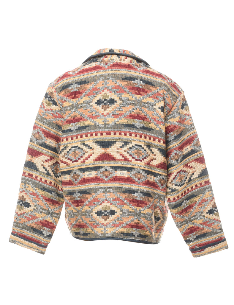 Aztec Print Multi-Colour Tapestry Jacket - L