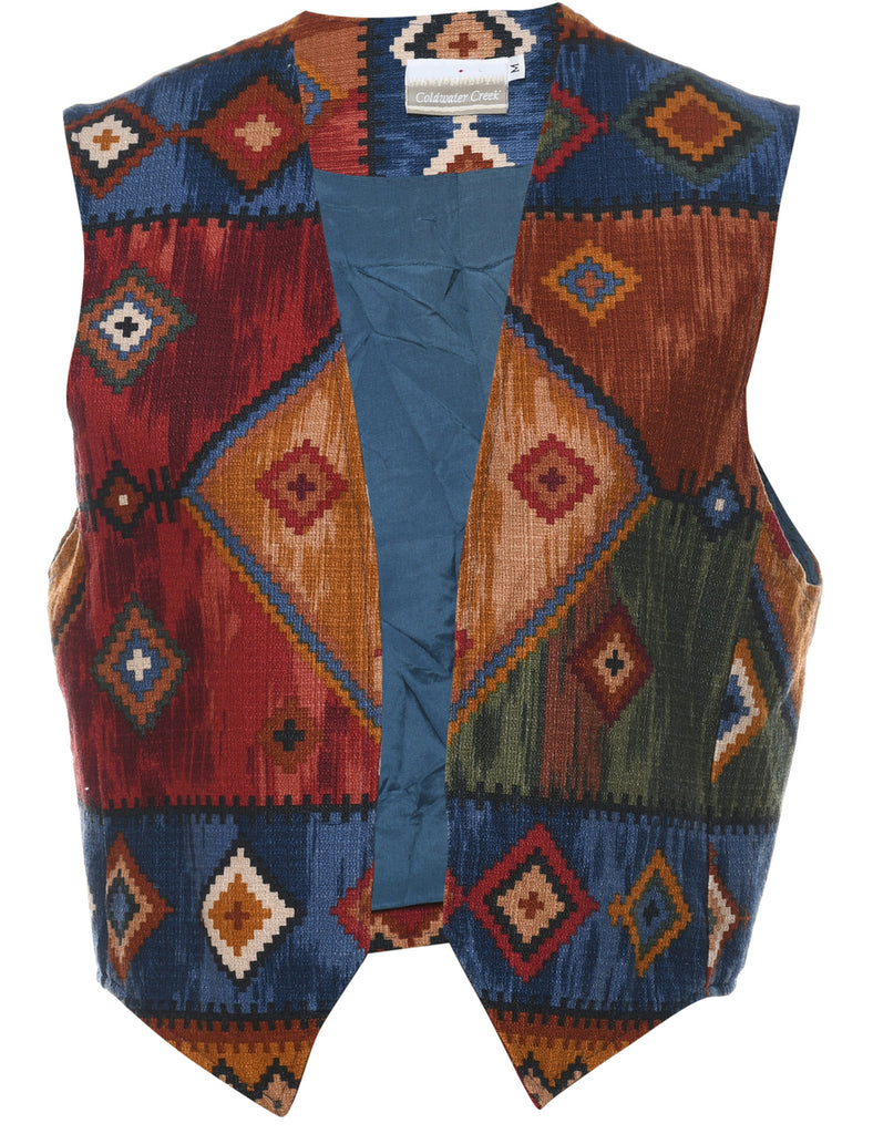 Aztec Print Waistcoat - M