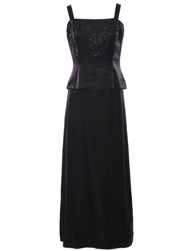 Beaded Evening Dress - L