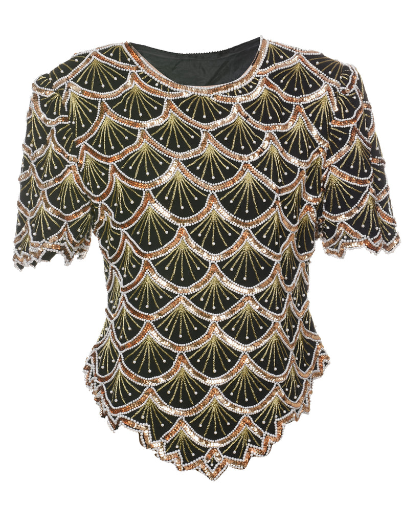 Beaded Evening Top - M