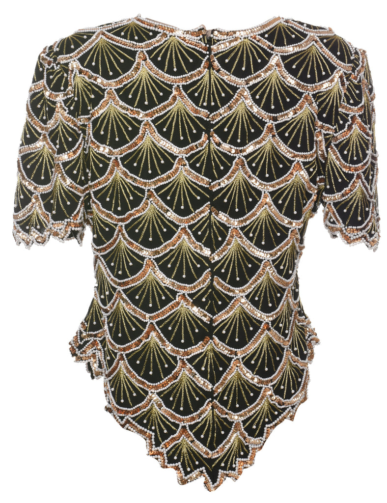 Beaded Evening Top - M