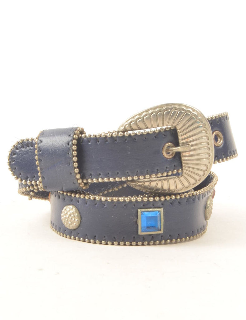 Beaded Studding Waist Belt - M