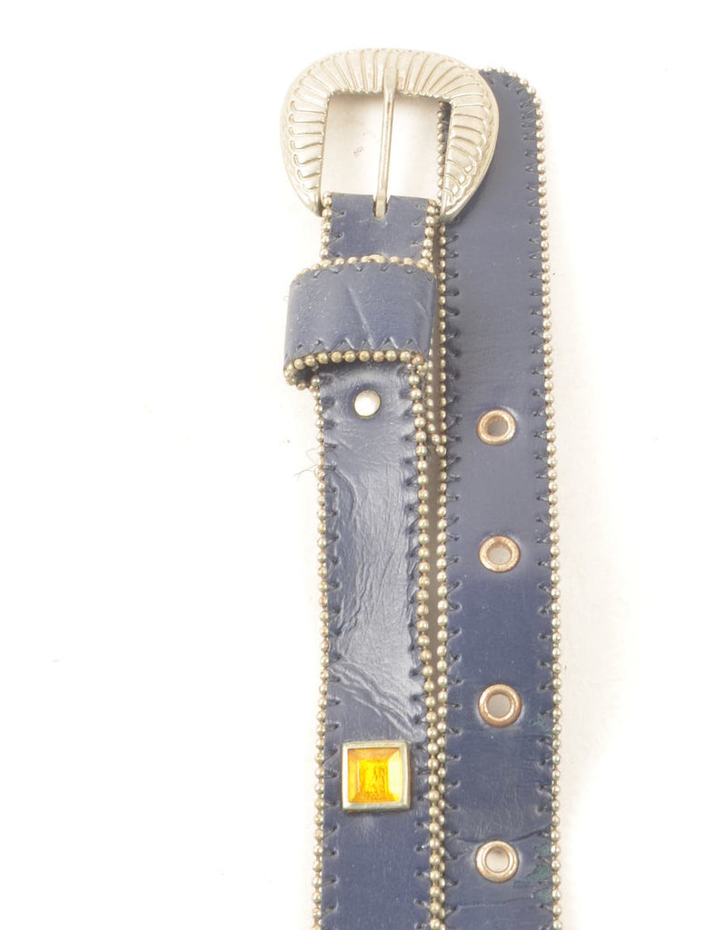 Beaded Studding Waist Belt - M