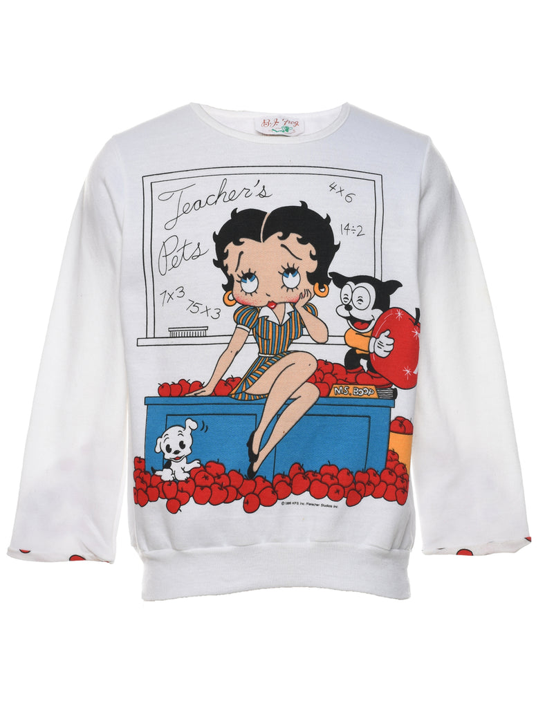 Betty Boop Cartoon Sweatshirt - M