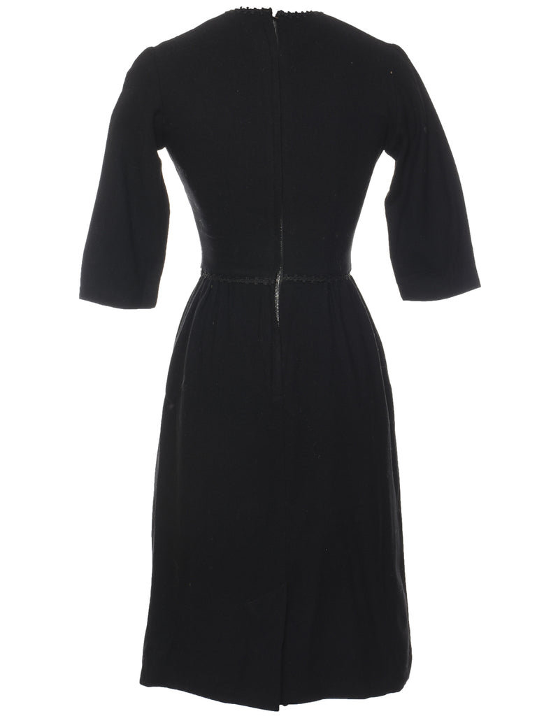 Black 1960s Dress - XS