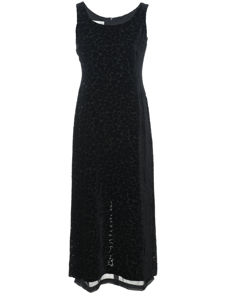 Black 1990s Evening Dress - L