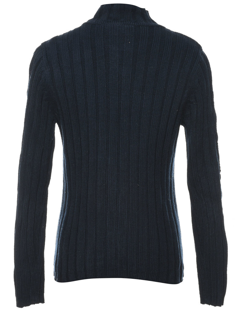 Black Cable Knit Jumper - M