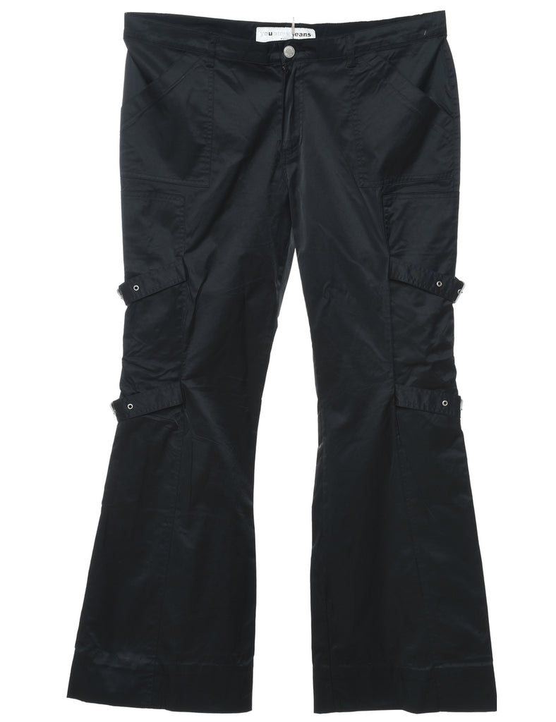 Black Cargo Trousers - W36 L30