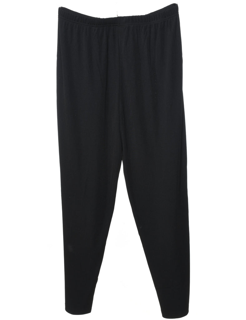 Black Casual Elasticated Trousers - W34 L28