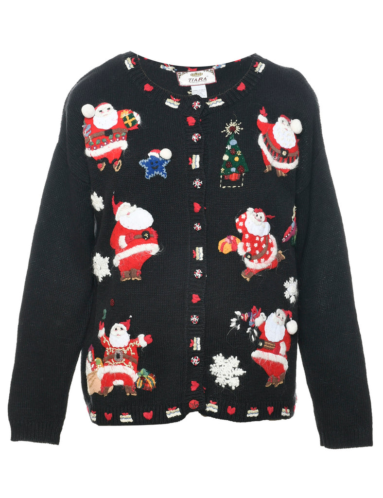 Black Christmas Cardigan - S