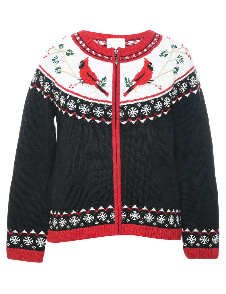 Black Christmas Cardigan - S