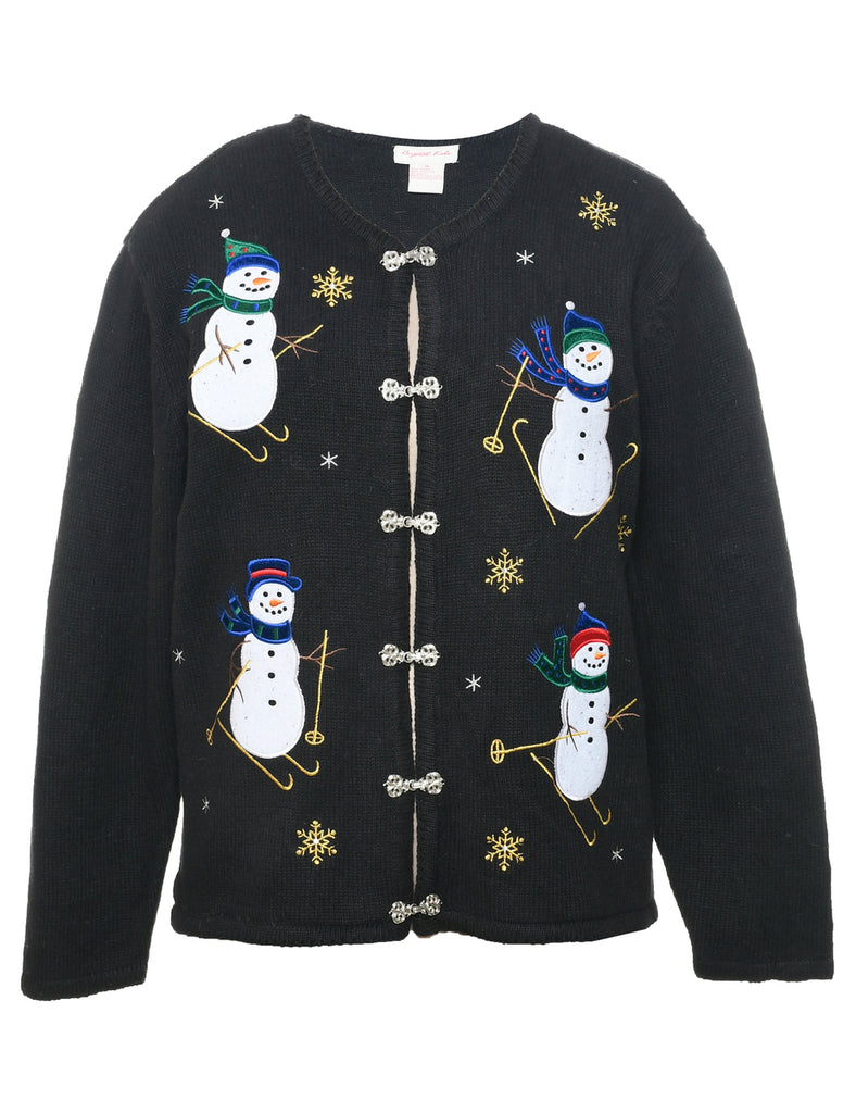 Black Christmas Cardigan - M