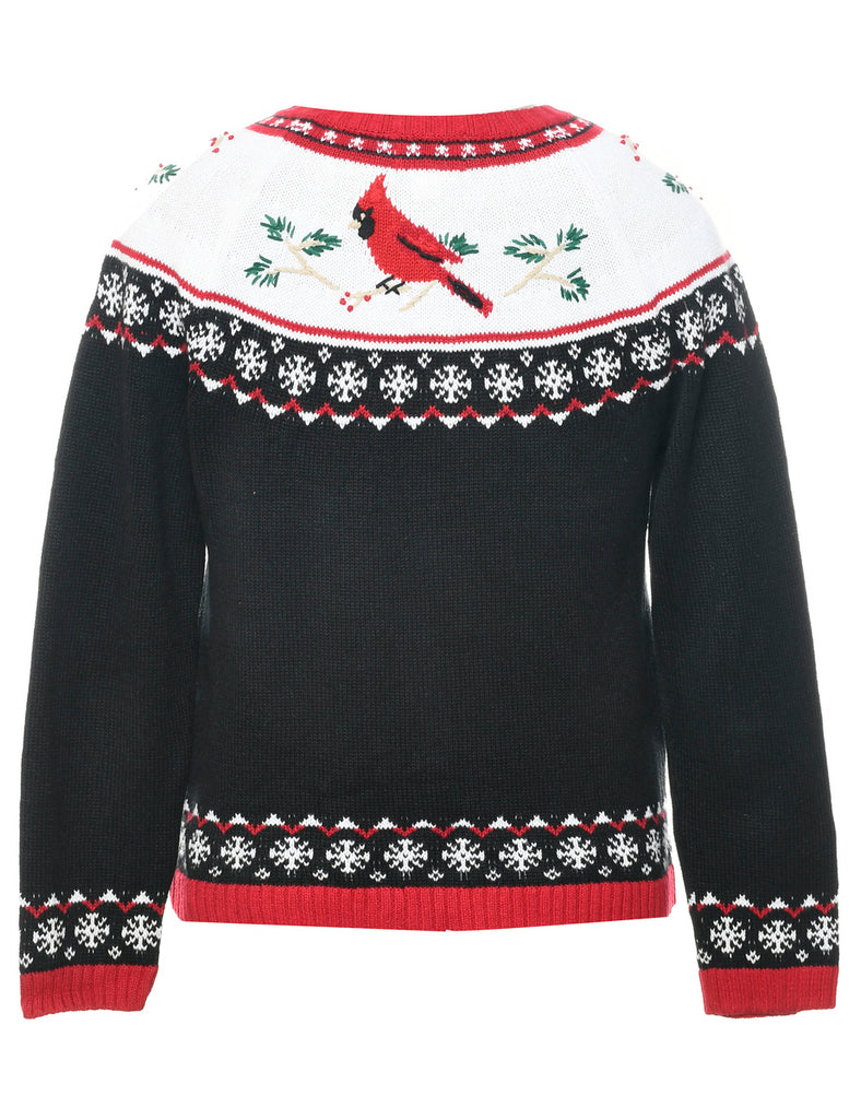 Black Christmas Cardigan - S