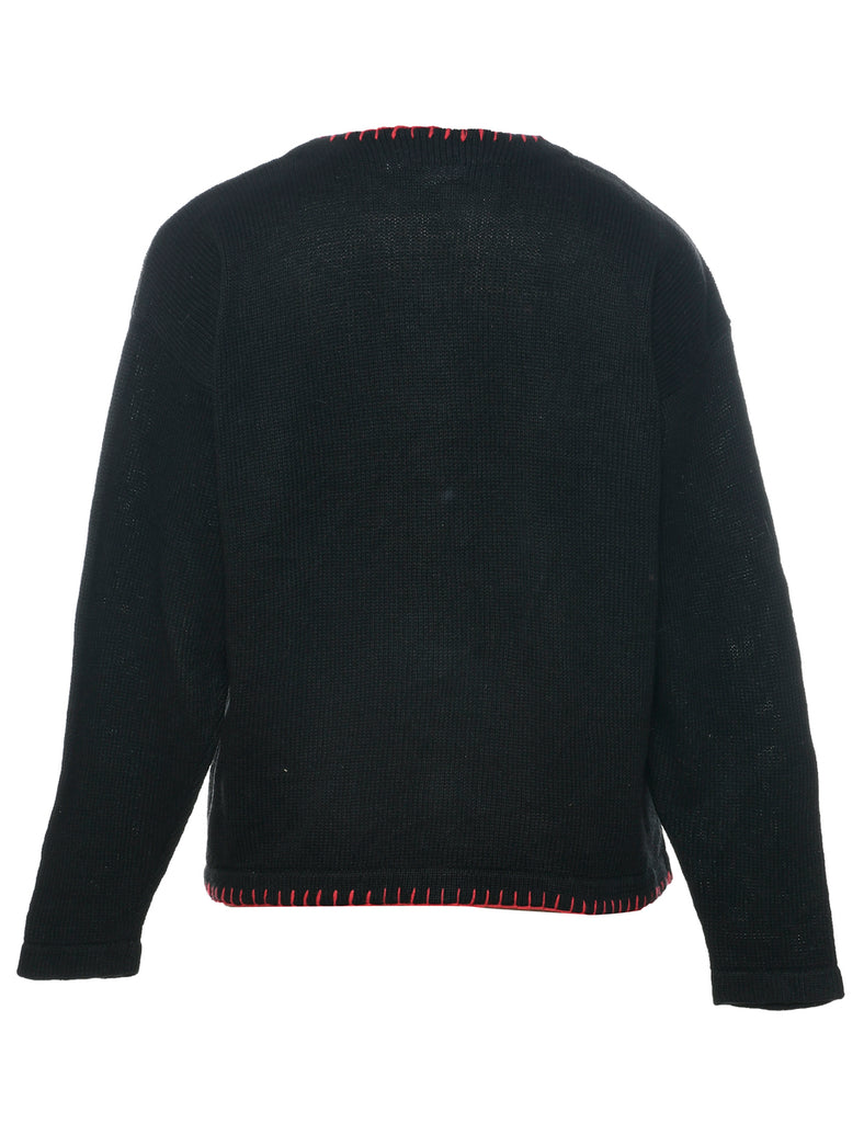 Black Christmas Cardigan - M