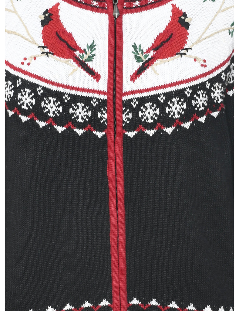 Black Christmas Cardigan - S