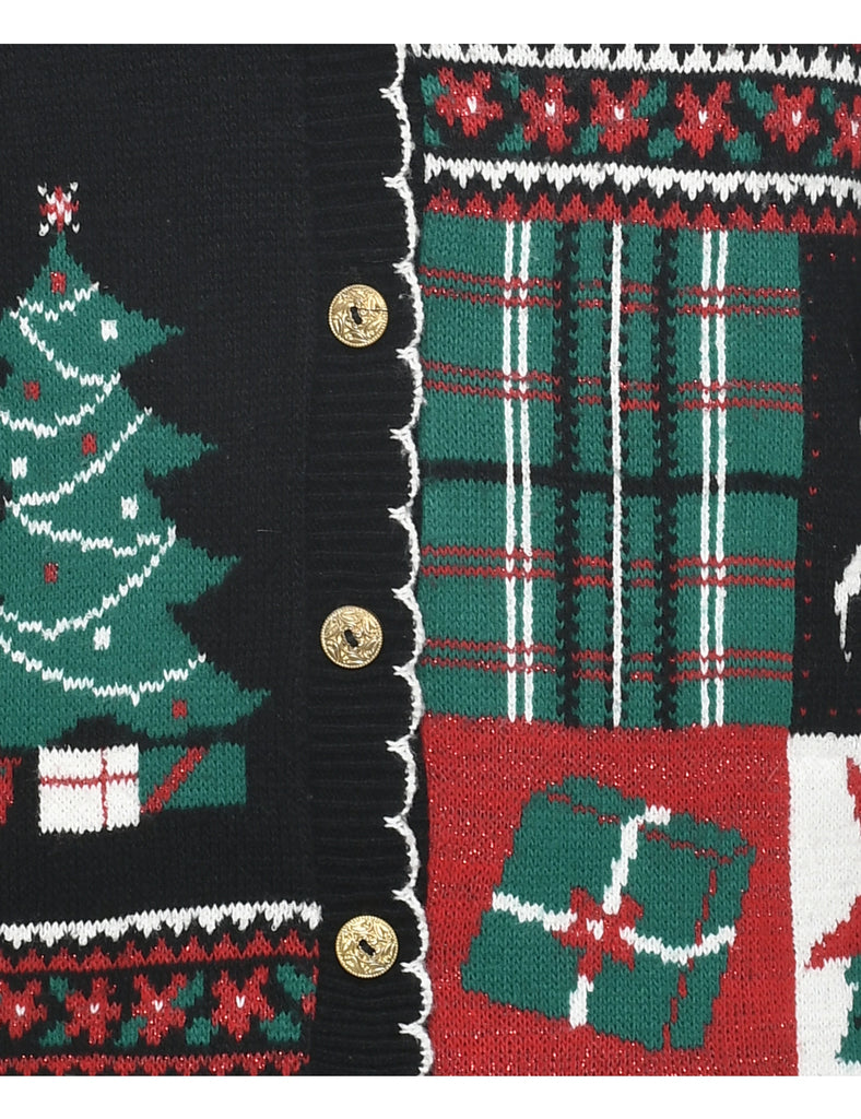 Black Christmas Cardigan - S