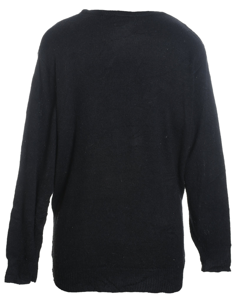 Black Christmas Jumper - L