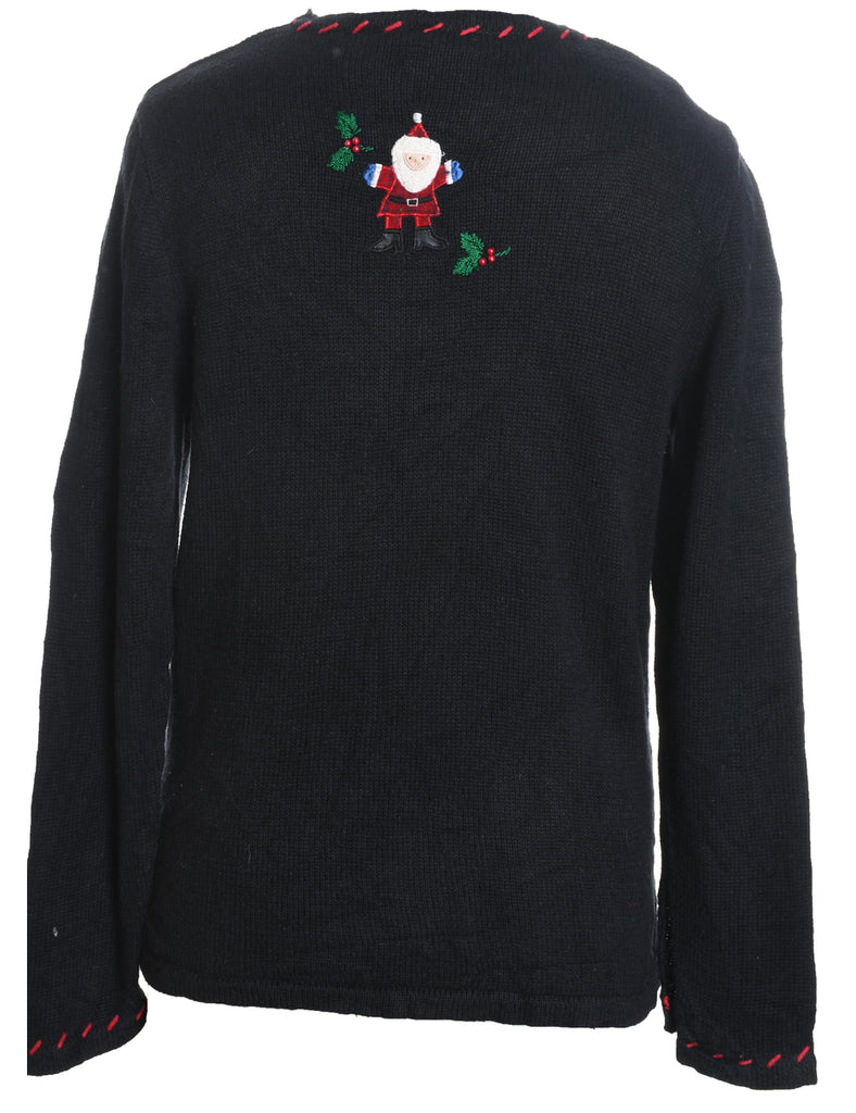 Black Christmas Jumper - M