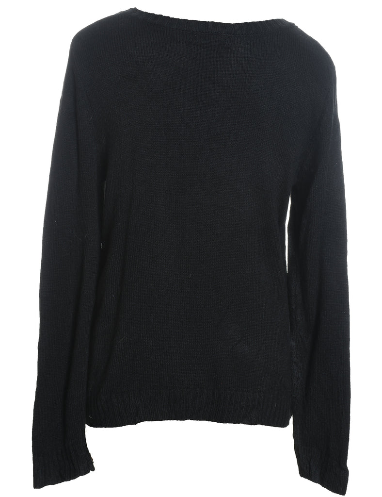 Black Christmas Jumper - L