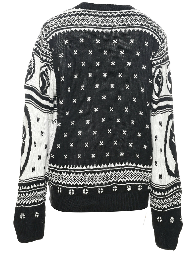 Black Christmas Jumper - L