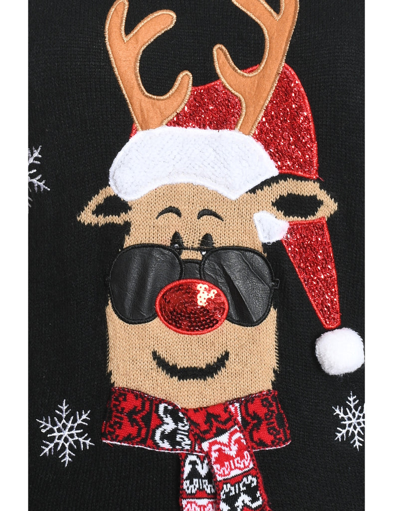 Black Christmas Jumper - M