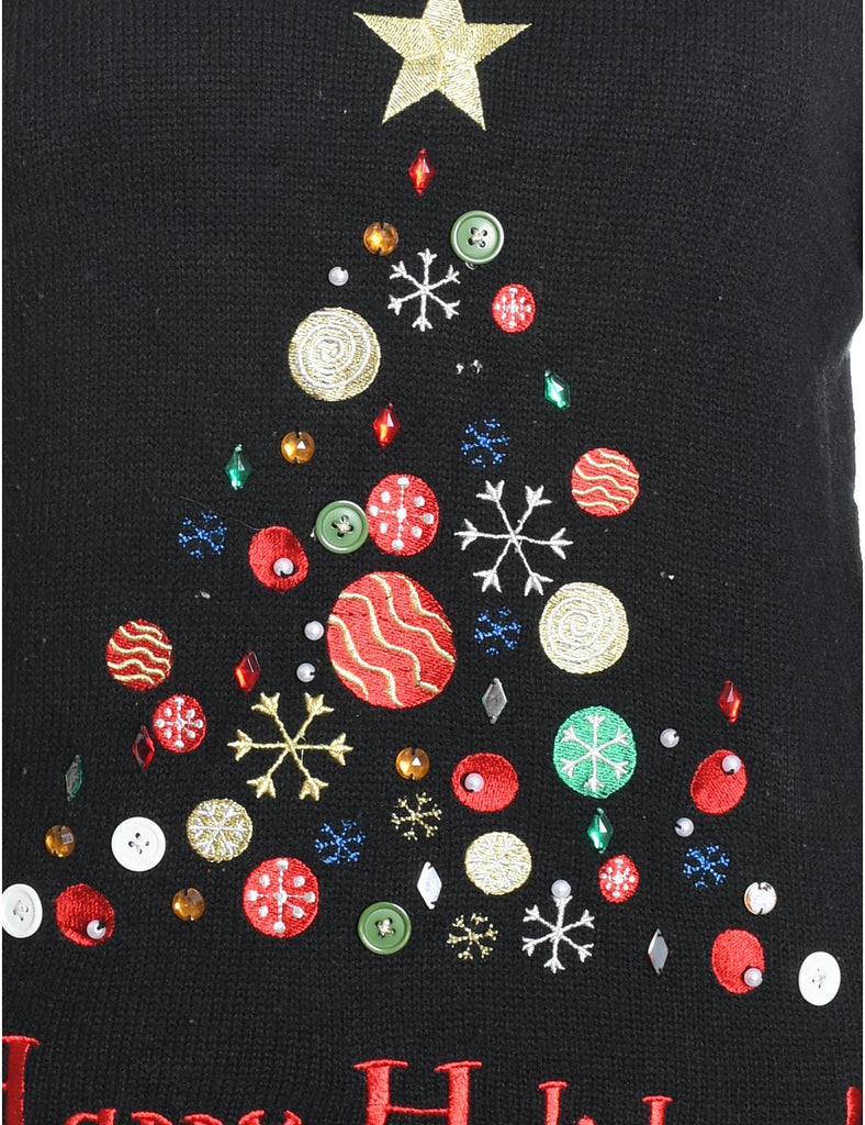 Black Christmas Jumper - M