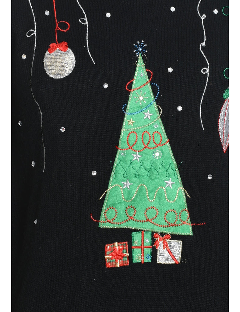 Black Christmas Jumper - L