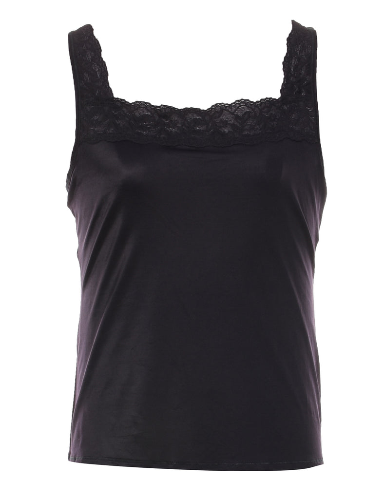 Black Classic Lace Camisole - S